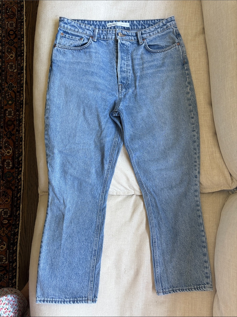 GRLFRND Karolina High Rise Straight Crop Jeans in Larchmont 31